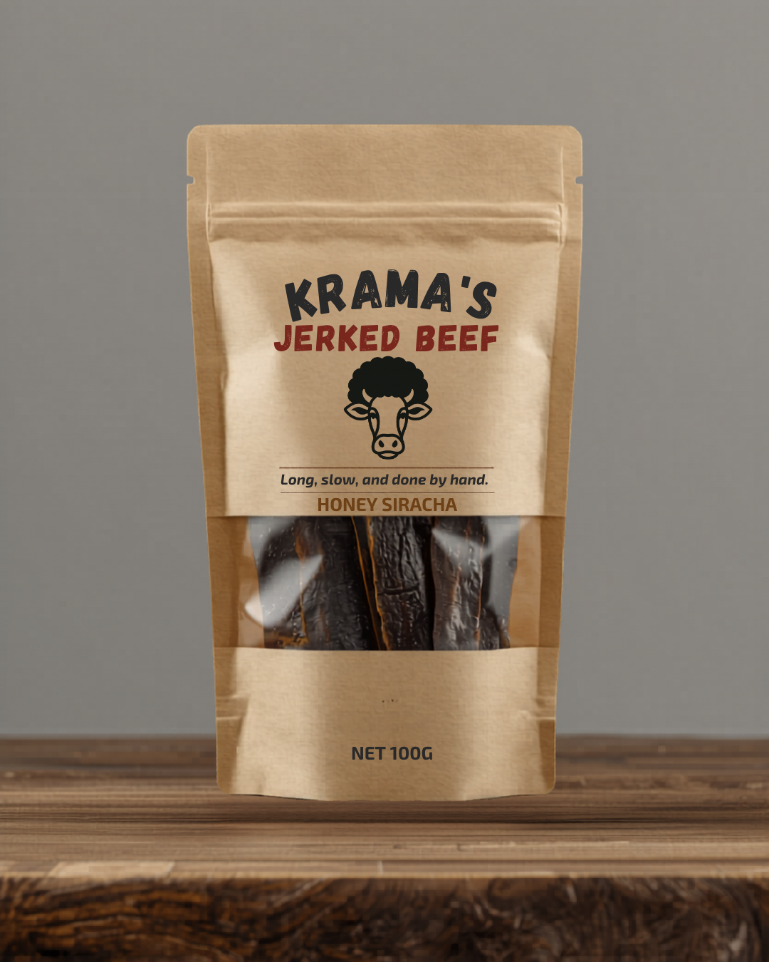 Krama's Jerked Beef — Honey Sriracha 50g pouch